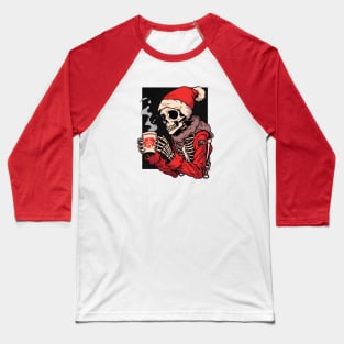 Christmas Celebration with a Skull Twist Baseball T-Shirt